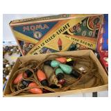 Vintage Christmas Lights with Snow