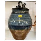 Signed Pottery Canister