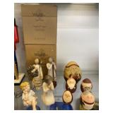 Willow Tree Angels with Paint Decorated Santas