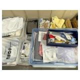 Fabric, Cutting Mat, Storage Totes and Lids