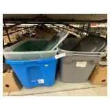 (5) Storage Totes with 4 Lids