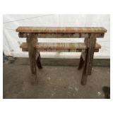 (2) Wooden Sawhorses