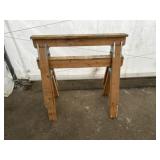 (2) Wooden Sawhorses