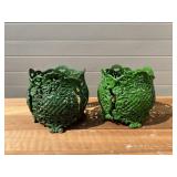 (2) Cast Iron Decorative Circular Planters