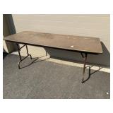 6ft Fiber Wood Folding Table