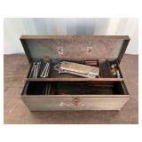 Metal Toolbox w/ Various Tools