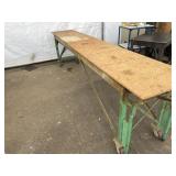 Metal Base Work Table w/ Wood Top