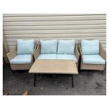 4 Pc. Plastic Wicker Patio Set