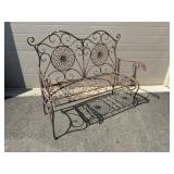 Wire Metal Garden Bench