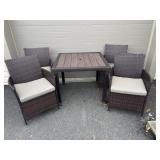 5 Pc. Plastic Woven Patio Set