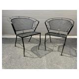 (2) Metal Patio Arm Chairs