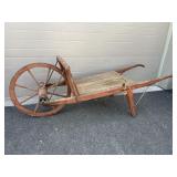 Vtg. Wooden Wheelbarrow