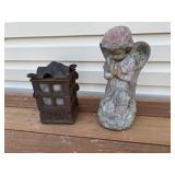 Terracotta Angel Garden Ornament & Garden Candle