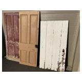 (3) Various Wooden Antique Doors