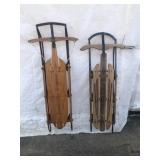 (2) Vtg. Metal Runner Sleds