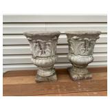 (2) Concrete Vtg. Planters