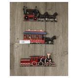 (3) Cast Metal Wall Hangings