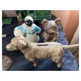 (3) Cast Metal Still Banks