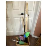 Yardsticks, Dusters, Woven Basket