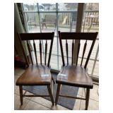 (2) Plank Seat Chairs