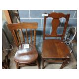 Oak Plank Bottom Chair & Child