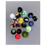 Glass and Agate Swirl Shooter Marbles