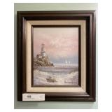 Oil On Board with Framed Print