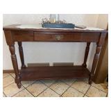 Cherry Sofa Table with Decor