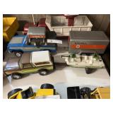 (2) Nylint Toy Trucks w/ Trailers