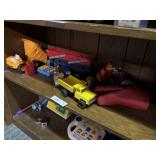 Shelf of Toys Incl. Pressed Tin Truck, Etc