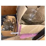 Stopper Bottles with Punch Bowl Set