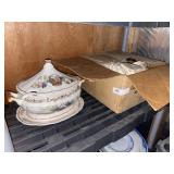 Transferware Tureen with Water Pitcher Set