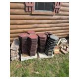 Rubber Patio Pavers with Cinder Blocks