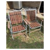 (2) Aluminum Framed Folding Chairs
