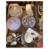 Satin Glass and Polished Stones