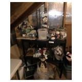 Plastic Storage Shelf, Snowman, Winter Decor