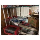 Vintage Bus & Farm Implement Toy Lot