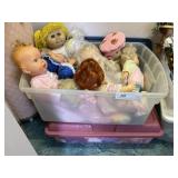 (2) Storage Totes with Lids and Dolls