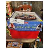 Tin Litho Wind Up Music Box & Other Toys