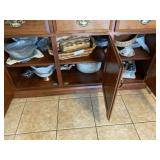 Woven Baskets, Pattern Glass, Serving Dishes