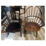 Contemp. Windsor Style Chair & Plank Bottom