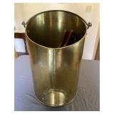 Copper Ash Bucket with Bellows