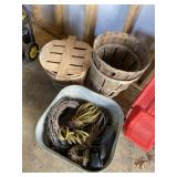 Bushel Baskets and Galvanized Wash Tub