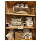 Corning Ware Serving Dishes with Dinnerware