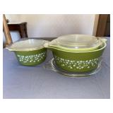 (3) Pyrex Spring Blossom Covered Casseroles