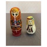 Wooden Nesting Doll with Roly-Poly