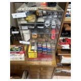 Plexiglass Case & Approx (18) Diecast Bus Toys