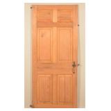 Early Moravian 6-Panel Door w/ Wrought Iron Hinges
