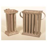 2 Early Pennsylvania Tin Candle Molds
