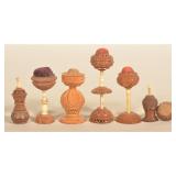 Antique Turned Tagua & Bone Needle Cases